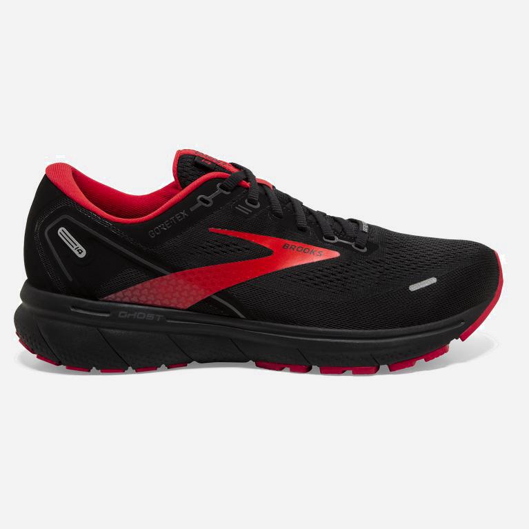 Brooks Ghost 14 Gtx Mens Cushion Road Running Shoes - Black/Blackened Pearl/Red - Philippines (60234